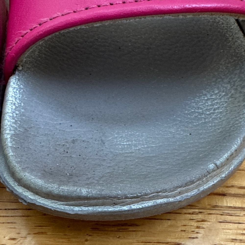 Hatley Pink and Silver Kids Slide Sandals - Picture 4 of 7
